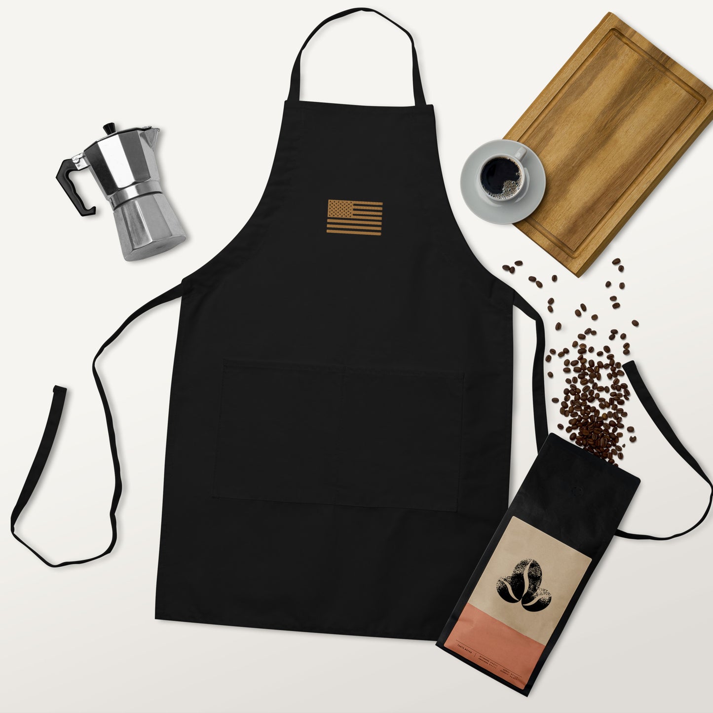 Gold Flag Embroidered Apron