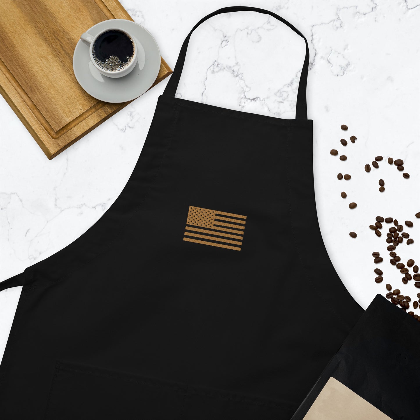 Gold Flag Embroidered Apron
